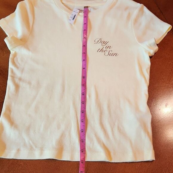 Madewell Day in the Sun Graphic Short Sleeve Lightweight Cotton Tee, XS, Yellow - Picture 5 of 9